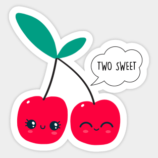 Two sweet cherries - Funny Valentines Sticker